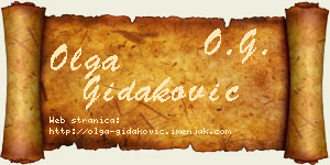Olga Gidaković vizit kartica